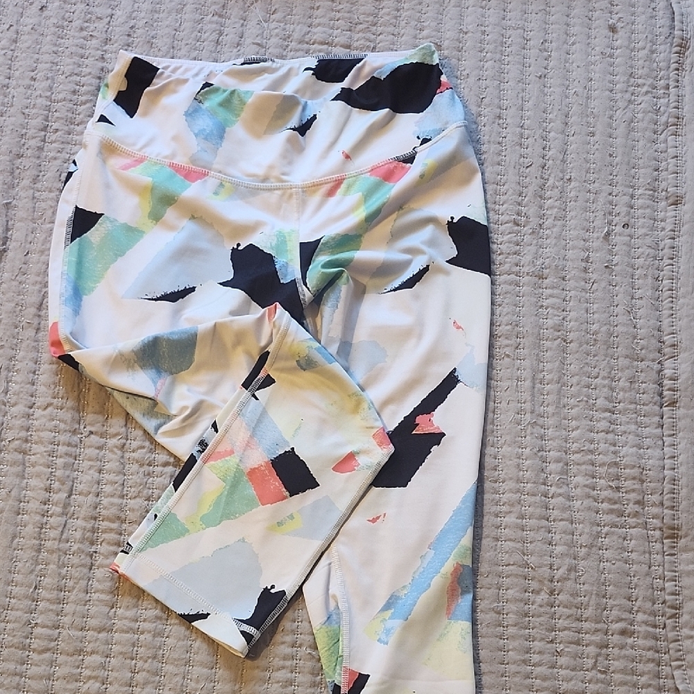 ZELOS Multicolor Abstract Leggings